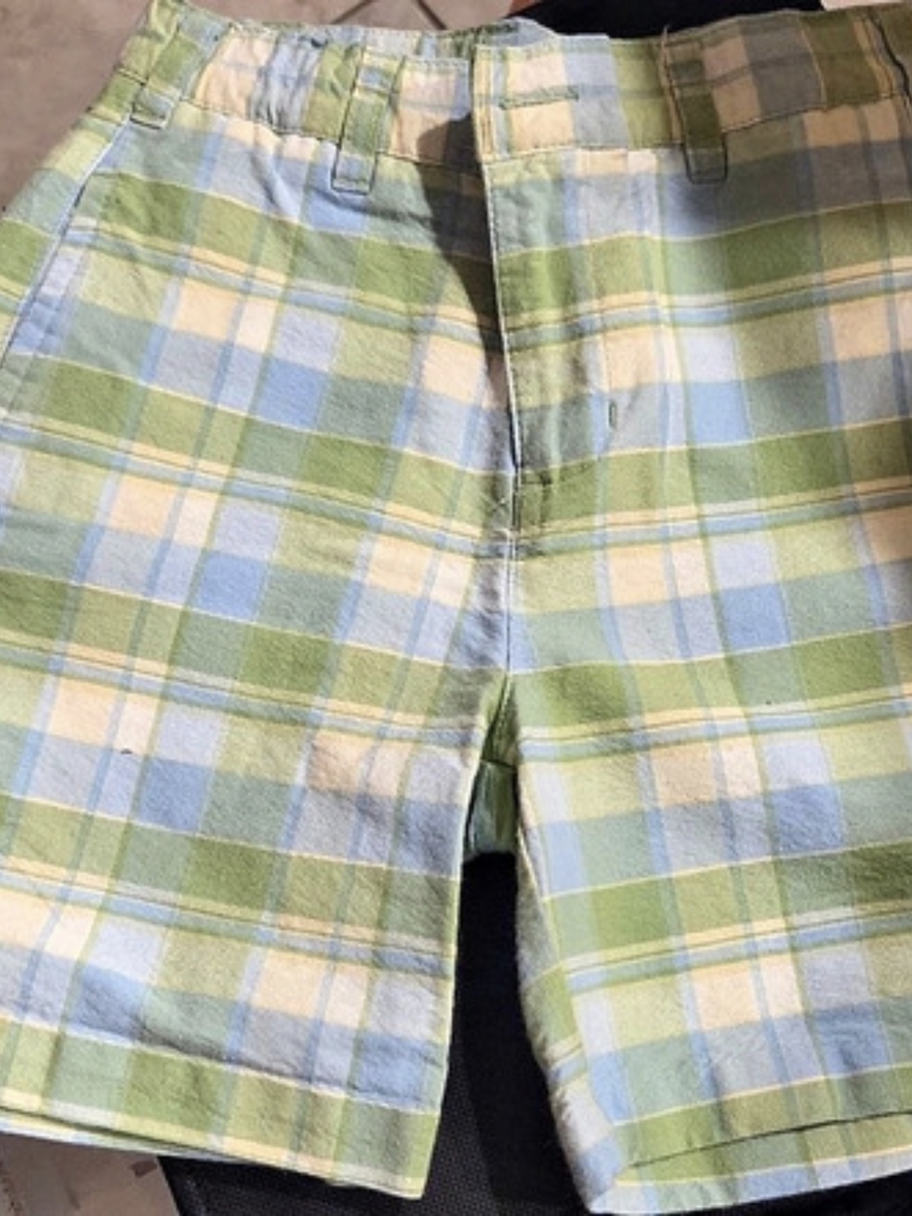 Kite Strings Plaid Shorts in Green & Blue Size 5